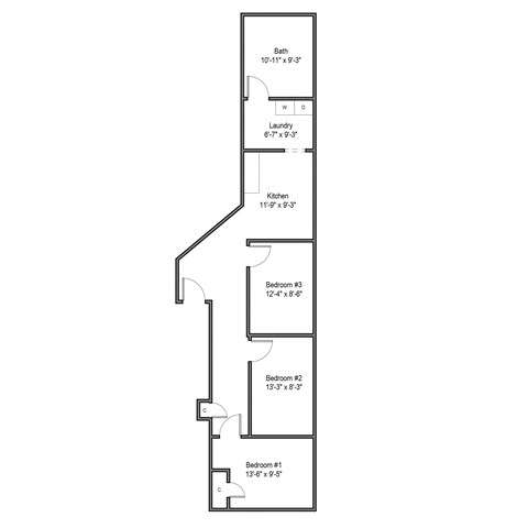 3BR 304-3 at University Commons Apartments, Oakland, Pittsburgh